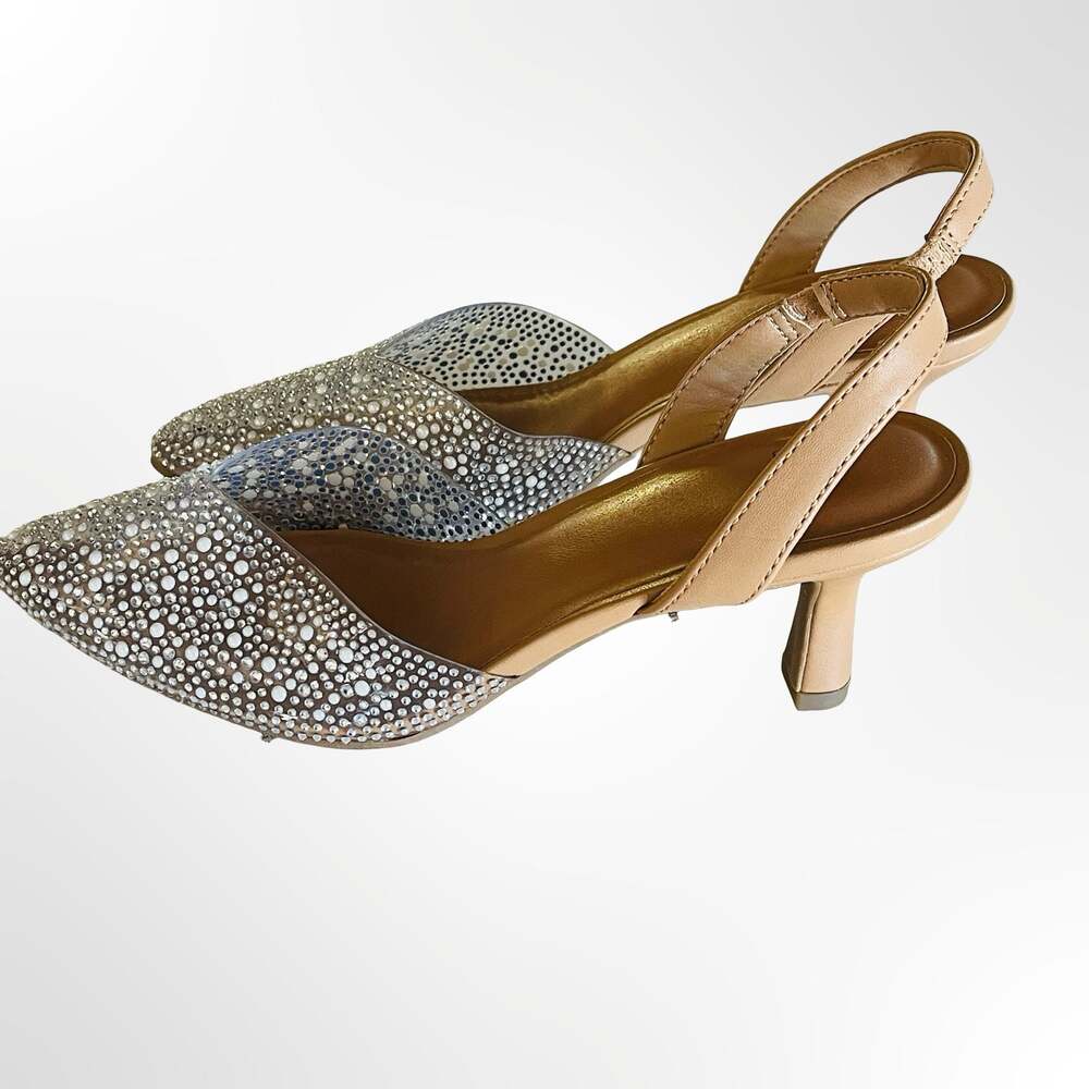 A New Day Women's Embellished Slingback Kitten Heel Pumps - Picture 4 of 6